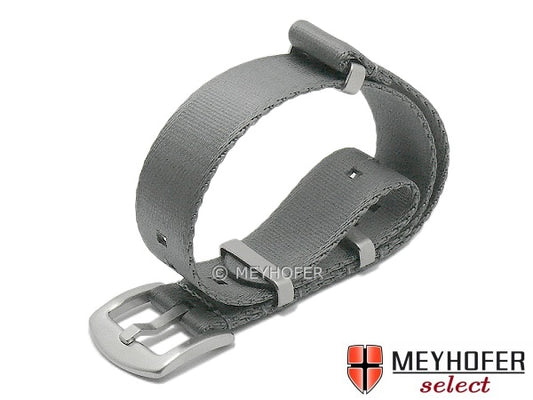 Uhrenarmband Vacaville 20mm grau Textil/Synthetik Durchzugsband im NATO-Style von MEYHOFER