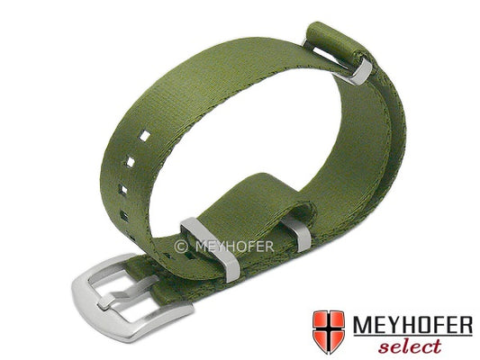 Uhrenarmband Vacaville 22mm grün Textil/Synthetik Durchzugsband im NATO-Style von MEYHOFER
