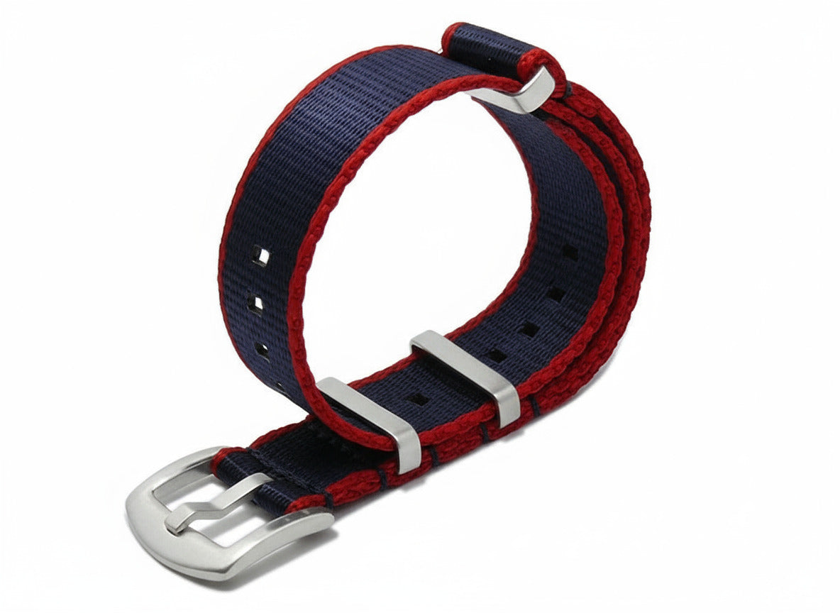 Uhrenarmband Willisburg blau/rot