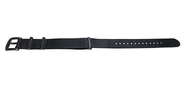 Uhrenarmband Benicia 20mm schwarz Textil/Synthetik Durchzugsband im NATO-Style Breitdornschließe schwarz von MEYHOFER
