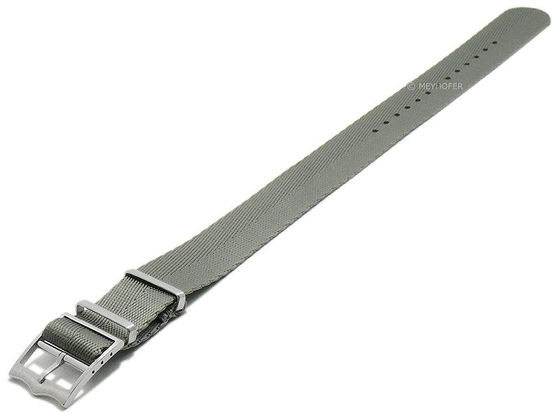 Uhrenarmband Huntsville 22mm grau Nylon Durchzugsband im NATO-Style von MEYHOFER