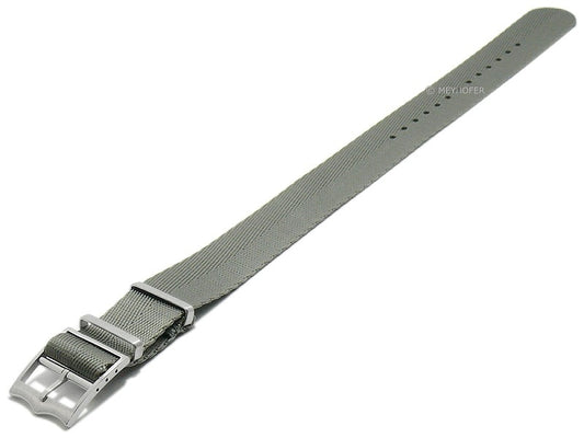 Uhrenarmband Huntsville 22mm grau Nylon Durchzugsband im NATO-Style von MEYHOFER