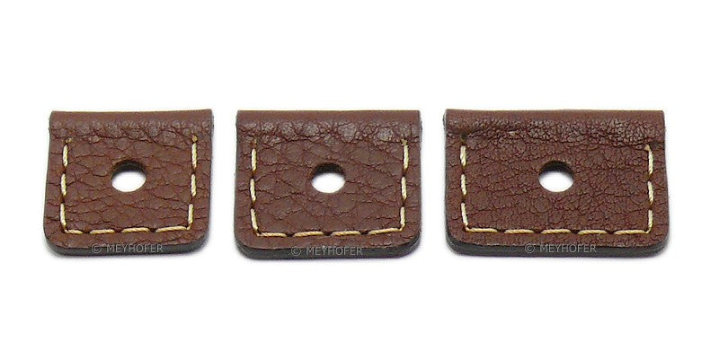 Uhrenarmband Mafra 18-20-22-24mm Wechselanstoß dunkelbraun Leder genarbt matt Unterlagenband helle Naht von MEYHOFER