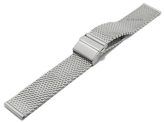 Uhrenarmband Grove 20mm Milanaise mittelschweres Geflecht poliert mit Faltschließe von MEYHOFER