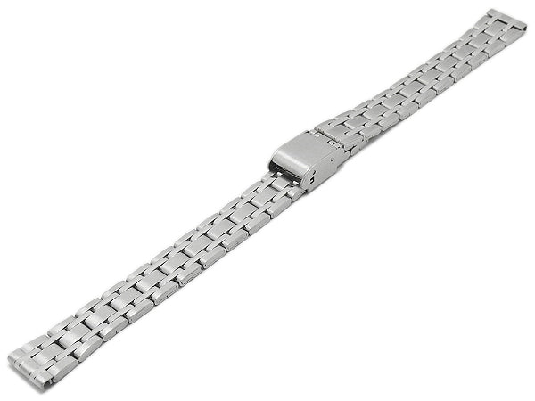 Uhrenarmband Lansing 12mm Edelstahl gefaltet teilweise poliert mit Schiebeverschluß von MEYHOFER