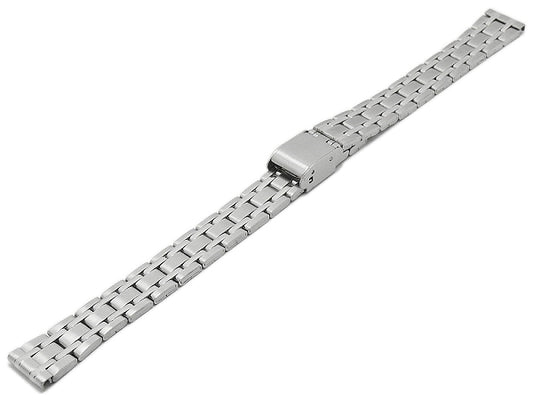 Uhrenarmband Lansing 12mm Edelstahl gefaltet teilweise poliert mit Schiebeverschluß von MEYHOFER