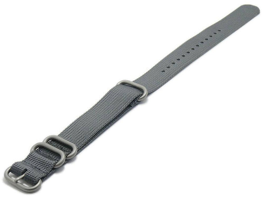 Durchzugsband Pasadena grau Synthetik/Textil - Uhrenband im NATO Zulu Style...