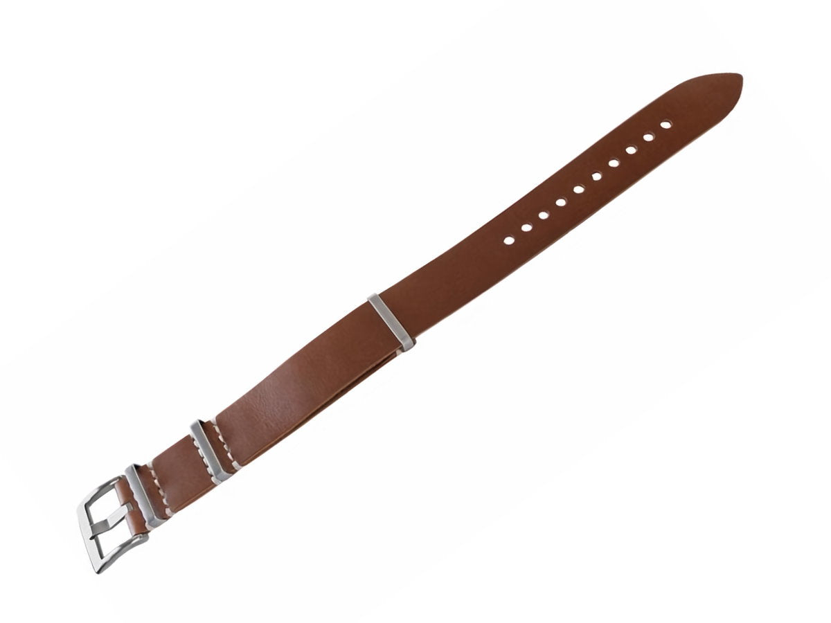 Durchzugsband Leder braun im NATO-Style