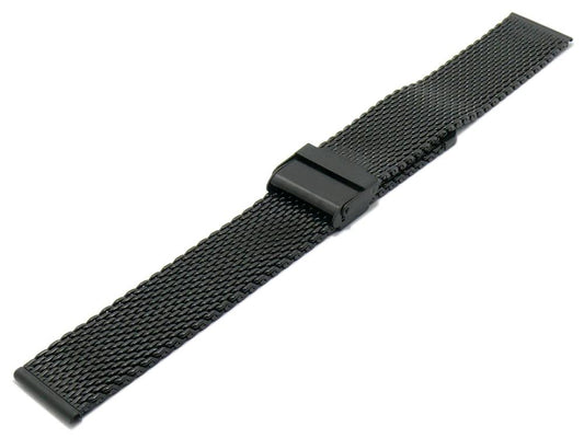 Milanaise-Uhrenband Hopewell extralang XL schwarz