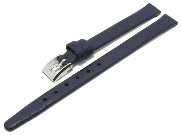 Uhrenarmband Steinfurt 08mm dunkelblau echt Leder fein genarbt HANDMADE IN GERMANY von MEYHOFER (Schließenbreite 08 mm)