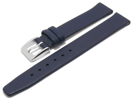 Uhrenarmband Steinfurt 11mm dunkelblau echt Leder fein genarbt HANDMADE IN GERMANY von MEYHOFER (Schließenbreite 10 mm)
