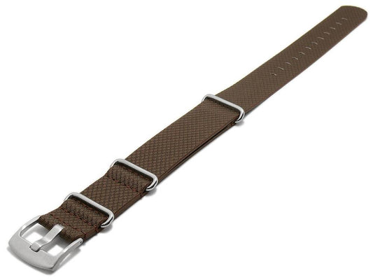 Uhrenband Ciano Synthetik Textil-Look dunkelbraun NATO-Style