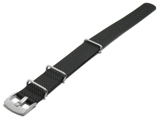 Uhrenband Ciano Synthetik Textil-Look schwarz NATO-Style