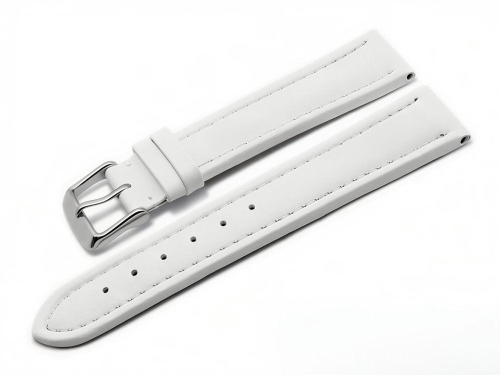 MEYHOFER | Uhrenband Nybro | Leder weiss