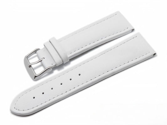 MEYHOFER | Uhrenband Nybro | Leder weiss extrabreit