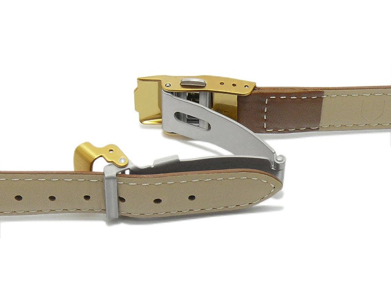 Sicherheits-Faltschliesse gold 14mm Montage