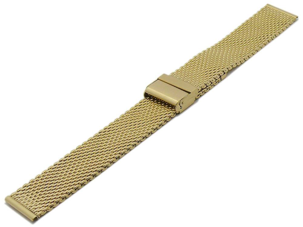 Milanaise-Uhrenband Galesburg superlang XXL goldfarben