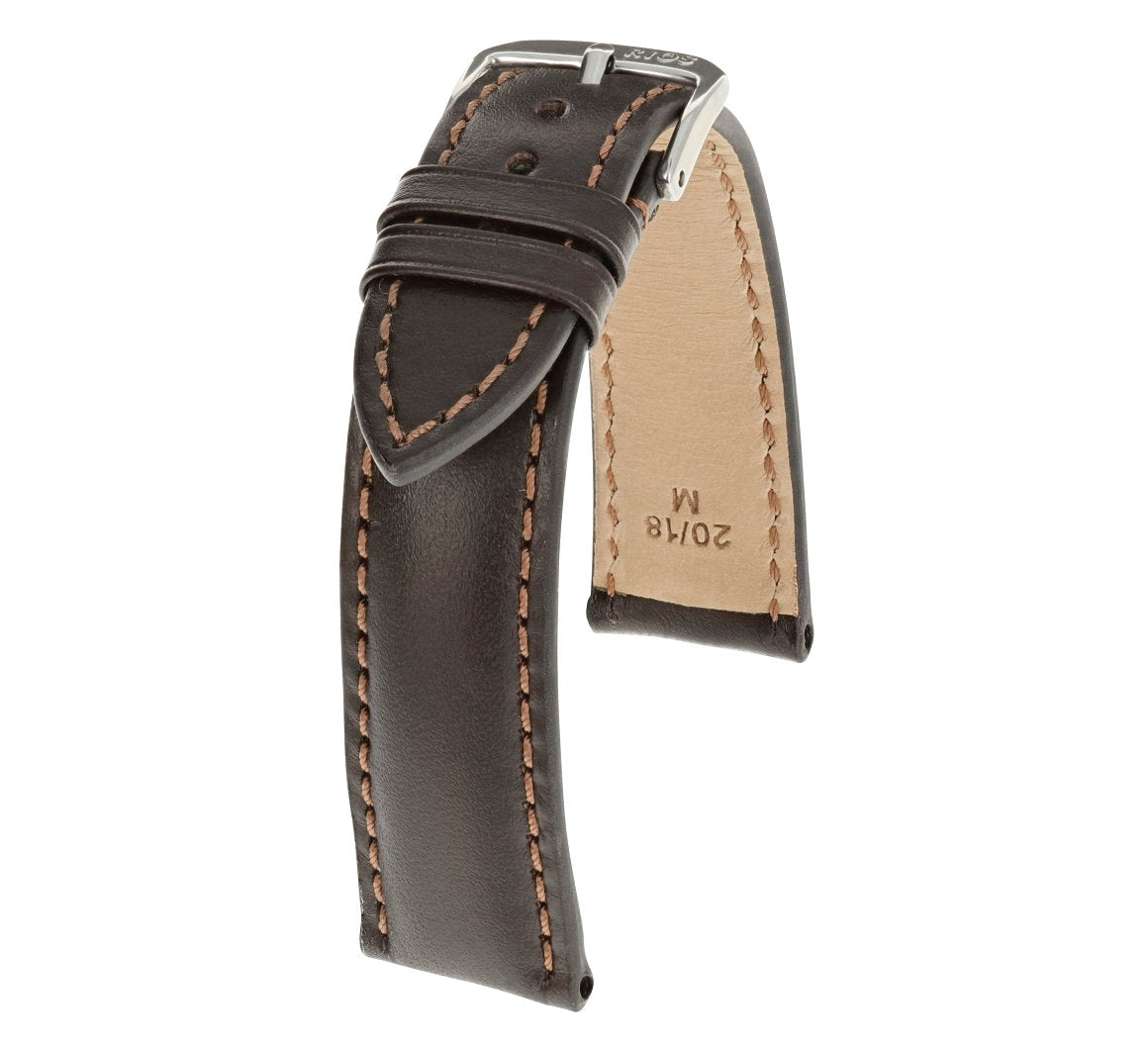Leder-Uhrenband Moscow dunkelbraun von RIOS1931 - Made in Germany