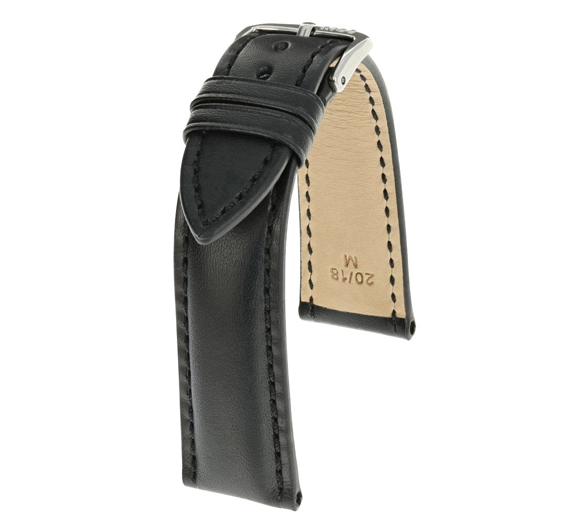 Leder-Uhrenband Moscow schwarz von RIOS1931 - Made in Germany