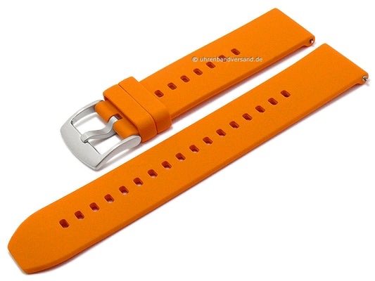 Uhrenarmband Smart Active 22mm orange Silikon glatt matt EASY-CLICK von STAILER (Schließenanstoß 22 mm)