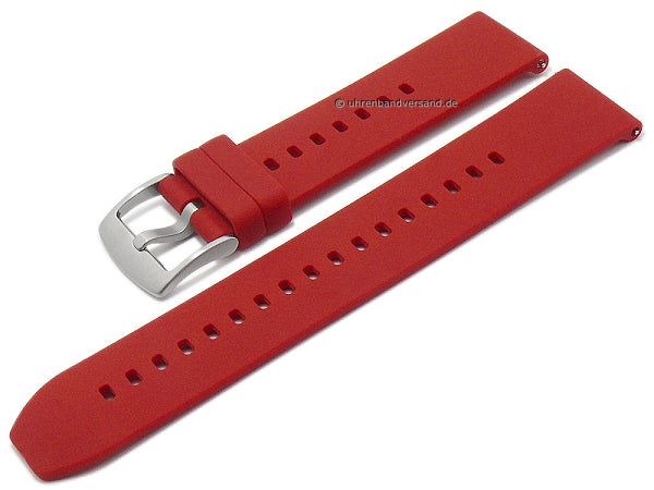 Uhrenarmband Smart Active 22mm rot Silikon glatt matt EASY-CLICK von STAILER (Schließenanstoß 22 mm)