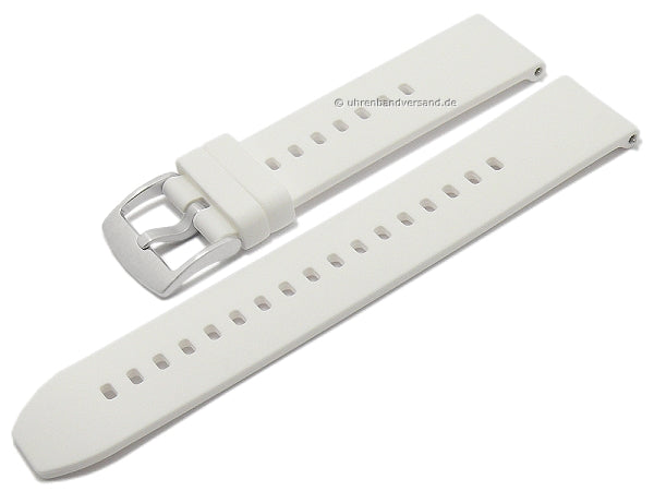 Uhrenarmband Smart Active 22mm weiß Silikon glatt matt EASY-CLICK von STAILER (Schließenanstoß 22 mm)