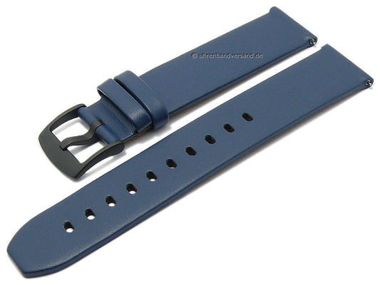 Uhrenarmband Smart 18mm petrolblau Anilin-Leder Easy-Click von STAILER (Schließenanst. 18 mm)