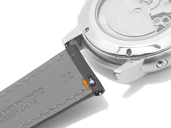 Uhrenarmband Smart Classic 20mm dunkelblau Leder Alligator-Prägung EASY-CLICK von STAILER (Schließenanstoß 18 mm)